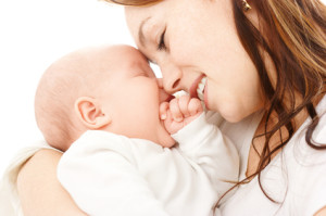 Mother smile to her child
